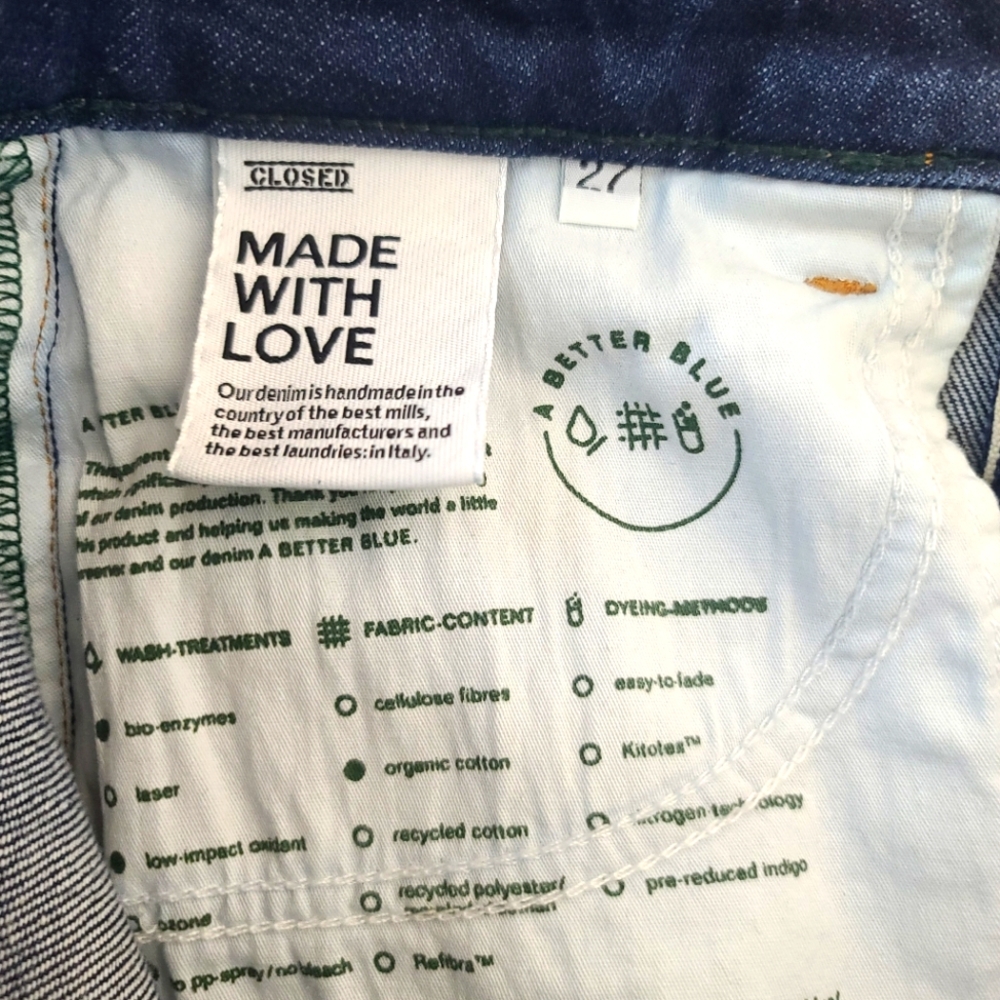 Closed Baker High Rise Dark Organic Cotton Italian Jeans Size 27 - Picture 5 of 11